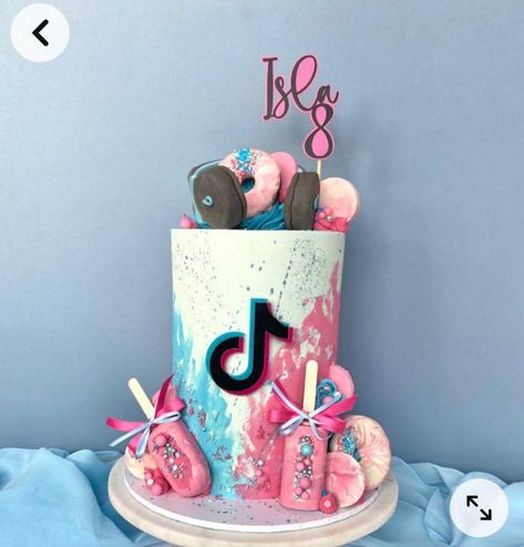 Tik Tok Cake, Suprise Birthday, Dance Cakes, 8th Birthday Cake, Dummy Cake, Horse Cake, Creative Birthday Cakes, Sweets Cake, Cool Birthday Cakes