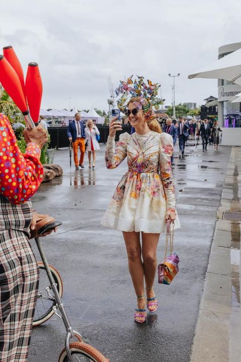 Spring Racing Trends 2023: A Definitive Guide On Spring Racing Fashion - Vogue Australia Spring Racing Fashion 2023, Fitted Whimsical Hat For Races, Spring Race Day Hat With Headband, Spring Racing Fashion 2022, Spring Racing Fashion, Race Day Fashion, Race Outfit, Spring Racing, Races Fashion