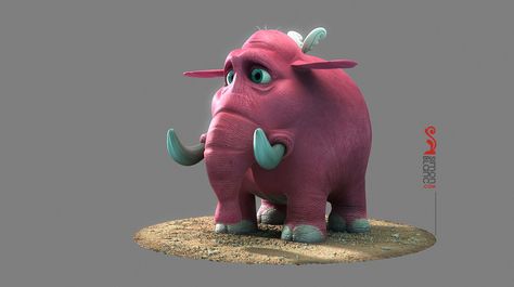 Elef by simonblanc Elephant Character Design, Elephant Character, Elephant Cartoon, Modern Graphic Art, Female Cartoon Characters, Toy Design, Image 3d, 3d Modelle, Amazing Pictures