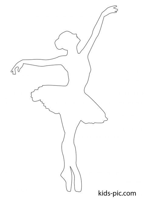 Ballerina Template, Paper Ballerina, Ballerina Art Paintings, Dance Crafts, Ballerina Silhouette, Ballerina Art, Pinterest Diy Crafts, Ballerina Birthday