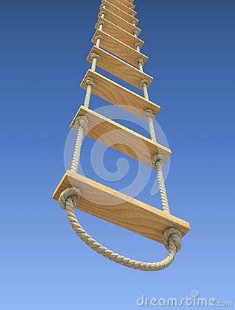 Diy Rope Ladder, How To Make A Rope Ladder, Rope Staircase, Rope Stairs, Bunk Bed Rope Ladder, Rope Ladder Knot, Cat Playground Outdoor, Diy Ladder, Survival Knots