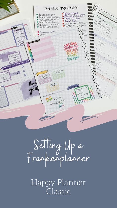 Happy Planner Frankenplanner, Frankenplanner Happy Planner, Planner Hacks, Happy Planner Classic, Happy Planner Layout, Bullet Journal Hacks, Planner Tips, Planner Inspiration, Planner Layout