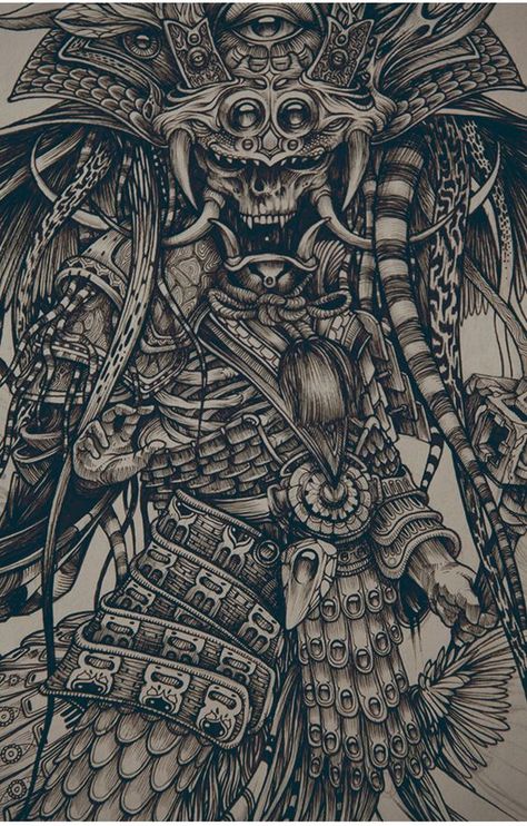 Dzo Olivier, Samurai Warrior Tattoo, Samurai Tattoo Design, Fu Dog, Samurai Artwork, Warrior Tattoo, Samurai Tattoo, Japan Tattoo, Samurai Art