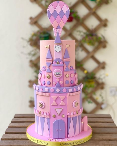 CakeaDoodle By NimithaMoideen (@cakeadoodle.qa) • Instagram photos and videos Small World Cake, Cute Birthday Cake Ideas, Doodle Cake, Cute Birthday Cake, Its A Small World, Disneyland Birthday, Chocolate Food, Cake Decorating Ideas, World Party