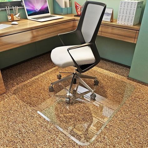 Amazon.com : Exclusive Beveled Edge Glass Chair Mat for a Smooth Glide and Easy Roll On/Off by Clearly Innovative, Ultimate Office Chair Mat for Carpet or Hardwood Floor, 36x46 : Office Products Glass Chair, Easy Rolls, Office Chair Mat, Chair Mat, Chair Mats, Hard Floor, Office Products, Edge Design, Roll On