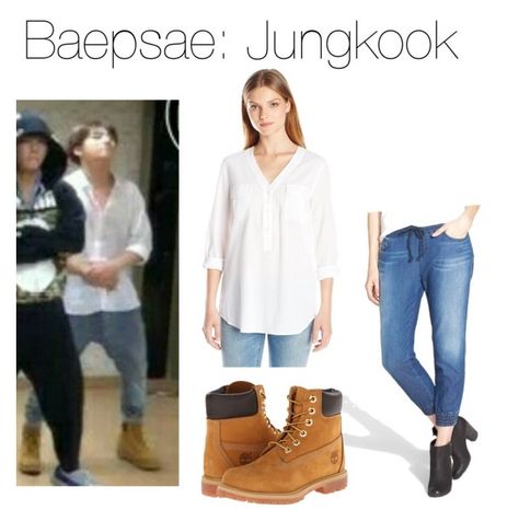 BTS Baepsae: Jungkook by cyjsuga on Polyvore featuring moda, NYDJ, SP Black and Timberland Jungkook Boots Outfit, Baepsae Jungkook, Jimin Boots Outfit, Baggy Clothes Jungkook, Jungkook Timberlands, Bts Baepsae, Jungkook Shoes, Timberland Boots Outfit, Bts Inspired Outfits