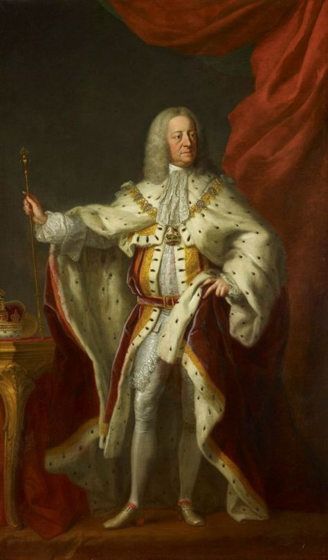 Hanoverian Kings, Elizabeth Queen Of England, King Portrait, English Monarchs, Coronation Robes, King George Ii, King George Iii, Uk History, Royal Portraits