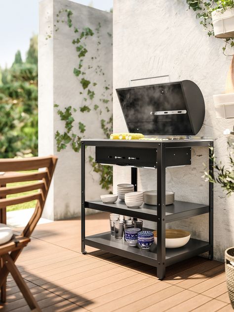 Ikea Canada, Outdoor Organization, Sink Units, Ikea Family, Modern Patio, Stainless Steel Legs, Outdoor Dining Furniture, Outdoor Bbq, Charcoal Grill