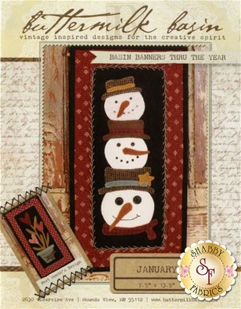 Buttermilk Basin, Wall Quilt Patterns, Snowman Quilt, Wool Applique Patterns, Snowmen Patterns, Penny Rugs, Shabby Fabrics, Wool Projects, Primitive Folk Art