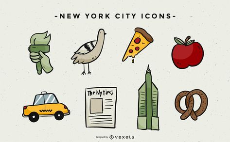 NYC Illustrated Icons Pack #AD , #Paid, #PAID, #Illustrated, #Icons, #Pack, #NYC Bach Designs, Nyc Icons, Illustrated Icons, Drawing Therapy, City Icon, Mo Design, Travel Icon, Embroidery Gifts, Flyer Design Ideas