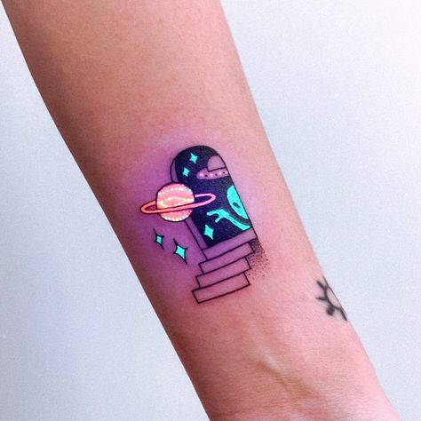 Uv Ink Tattoos, Black Light Tattoo, Glow Tattoo, Neon Tattoo, Dark Tattoos, Bright Tattoos, Uv Tattoo, Light Tattoo, Wicked Tattoos