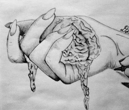 A brain held captive Rotting Brain Drawing, Brain Drawing, Tattoo 2023, Brain Art, Broken Leg, Drawing Templates, Band Aid, Tattoo Ideas, Brain