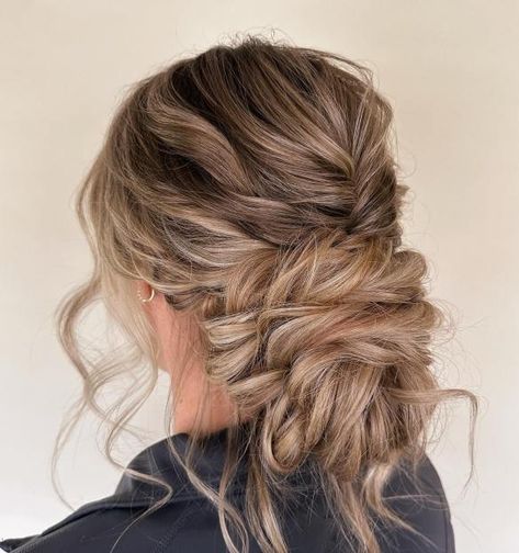 Perfectly Imperfect Messy Low Bun Big Low Bun, Bridesmaid Ponytail, Messy Low Bun, Messy Bun Updo, Large Curls, Wedding Hairstyles Bridesmaid, Teased Hair, Hair Adviser, Messy Bun Hairstyles