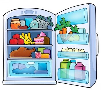 Make sure that in your fridge you have space around your foods. You don’t need a lot, just enough for the air to circulate. Why? If you don’t, you can end up with warm spots and cool spots, both of which can lead your food to spoil.  Also avoid storing milk or other fast-perishing foods in the doors or other areas of your fridge where spoilage can happen quickly. The middle is the best and most predictable zone. Language Activities Preschool, Food Cartoon, Hand Crafts For Kids, Picture Illustration, Cartoon Images, Quiet Book, Cartoon Illustration, Teaching English, Drawing For Kids