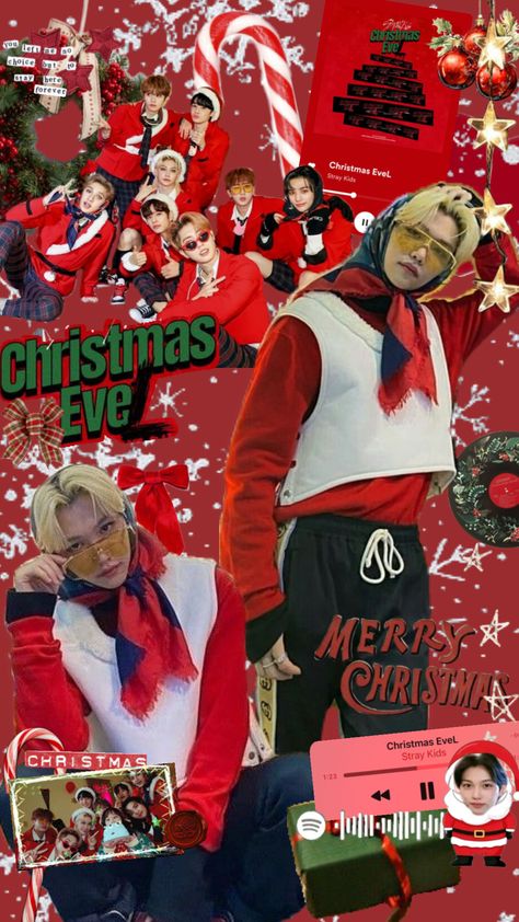 Straykids Christmas, Sage Green Wallpaper, Christmas Icons, Last Christmas, Felix Stray Kids, Green Wallpaper, Crazy Kids, Christmas Wallpaper, Kpop Wallpaper