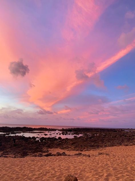 Hawaii Sharks Cove Oahu, D Love, Oahu Hawaii, Pink Sky, Oahu, Sharks, Mood Boards, Hawaii, Pink