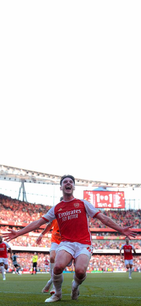 Arsenal Fc Art, Arsenal Vs Manchester United, Arsenal Fc Wallpapers, Football Celebrations, Arsenal Premier League, Wallpaper Football, Arsenal Wallpapers, Jordan Logo Wallpaper, Declan Rice