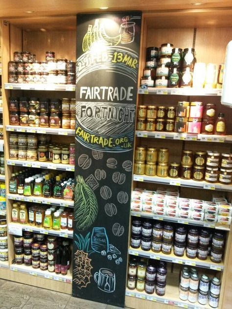 Fairtrade Fortnight campaign - P3W1 Ealing - February 2016 Fairtrade Fortnight, Chalkboard Art, Fair Trade, Chalkboard, Typography, Art