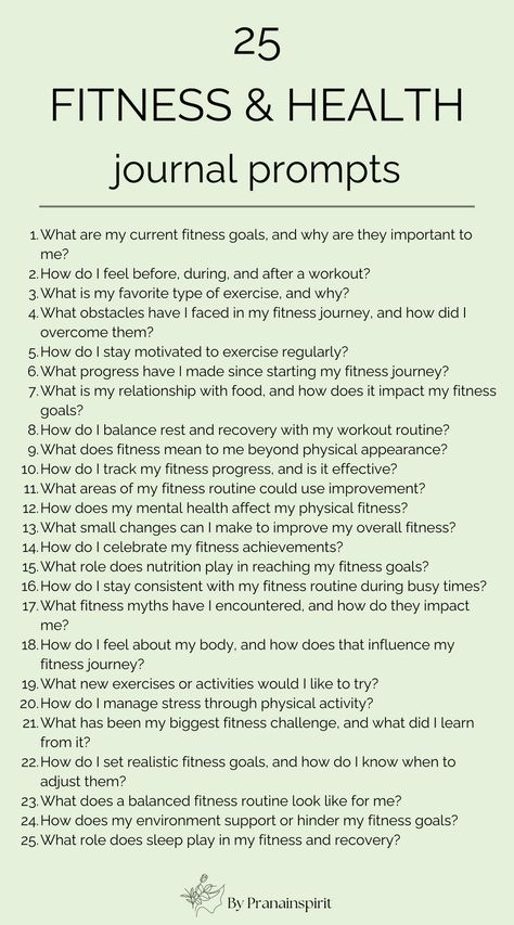 Do some reflection on your fitness and health journey by answering those fitness and health journaling prompt questions.  #journalprompts #journaling #journalideas #selfawareness #selfgrowth #selfimprovement #personaldevelopment #growthjournalprompts  #fitnessjournal #healthandwellness Fitness Questions Instagram, Fitness Journal Prompts, Health And Fitness Journal Prompts, Health Journal Ideas, Journal Prompts For Body Image Healing, Yoga Journal Prompts, Journal Prompts For Releasing Emotions, Fitness Journal Ideas, Journal Promos For Healing