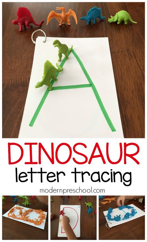 Dinosaur Abc, Tracing For Preschoolers, Modern Preschool, Dinosaur Lesson, Phonics Learning, Dinosaur Theme Preschool, Dinosaur Activities Preschool, Letter Practice, Number Formation