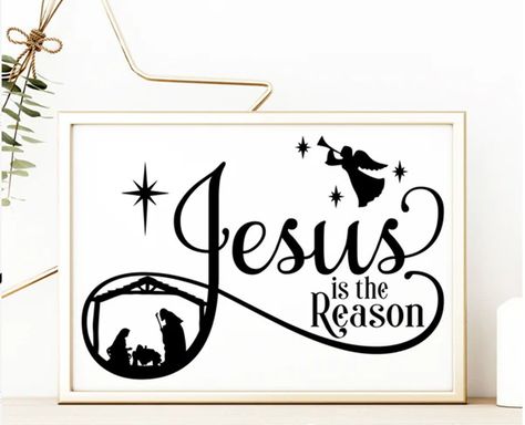 Cricut Nativity Scene, Cricut Images Free Svg, Cricut Stencil, Christian Svg Files, Christmas Svgs, Amber Price, Christmas Graphic Design, Christmas Vinyl, Christmas Stencils