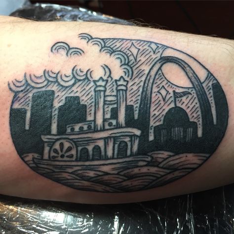 St. Louis Tattoo by Joe Allhoff at Trader Bob's St Louis Tattoo, Pictures To Print, Nature Tattoos, Best Tattoo, Tattoo Ink, Make Your Mark, Traditional Tattoo, Tattoo Art, I Tattoo