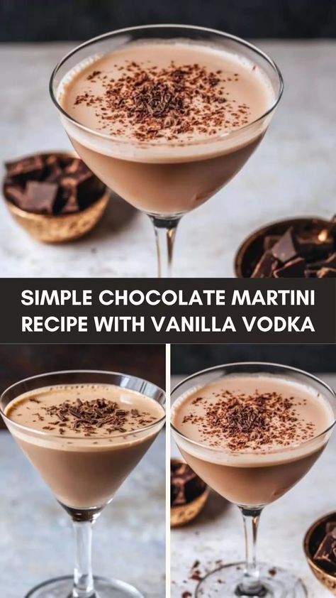 Simple Chocolate Martini Recipe With Vanilla Vodka – Culinary Chase Chocolate Martini Recipe Vodka, Chocolatini Recipe, Vanilla Vodka Cocktails, Chocolate Martinis, Homemade Summer Drinks, Martini Recipes Easy, Apple Pie Moonshine Recipe, Chocolate Martini Recipe, Martini Recipes Vodka