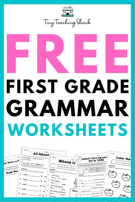 Simple And Compound Sentences, First Grade Curriculum, Common Core Language, Singular And Plural Nouns, Language Arts Worksheets, Ela Worksheets, Compound Sentences, 7th Grade Ela, First Grade Worksheets