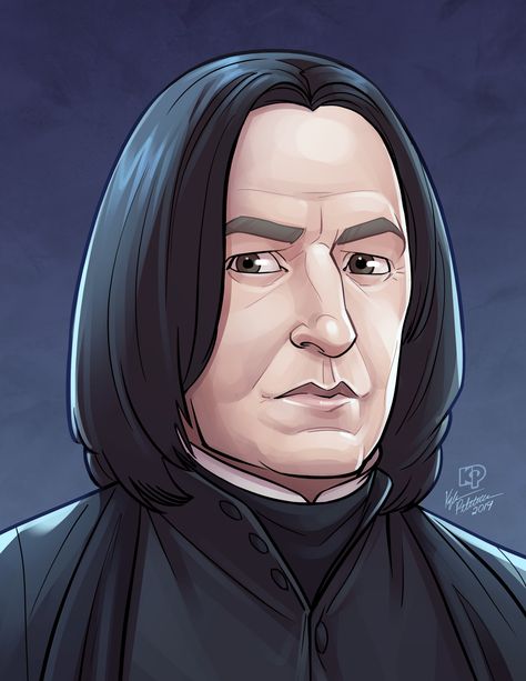 Harry Potter Planner, Snape Fan Art, Potrait Painting, Harry Potter Character, Professor Snape, Character Portrait, Portrait Series, Harry Potter Images, Comic Characters