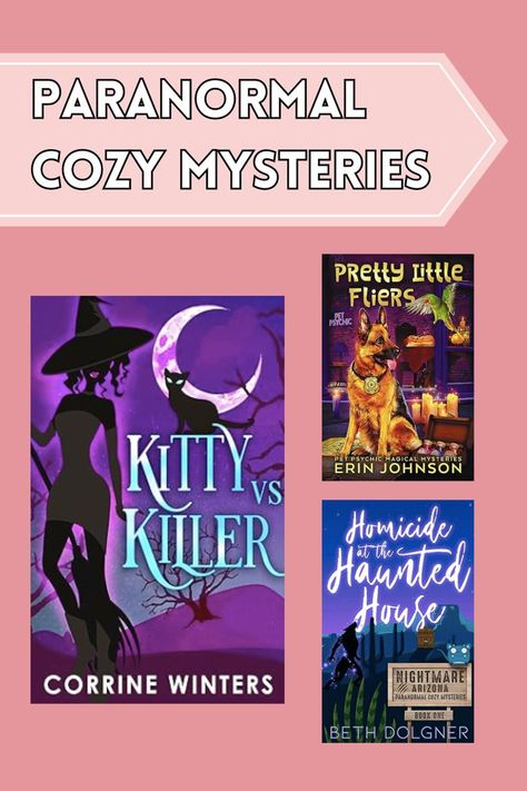 9 Paranormal Cozy Mysteries to Readin Kindle Unlimited. Read the full blog post for 9 great mystery recommendations that you can start reading in kindle unlimited today. #reading #spooky #paranormal Paranormal Mystery Books, Halloween Cozy, Pet Psychic, Erin Johnson, Paranormal Books, Cozy Mystery Book, Paranormal Romance Books, Beginning Reading, Start Reading