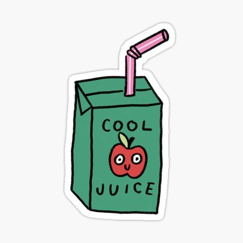 Juice Box Sticker, Apple Juice Drawing, Juice Box Drawing, Juice Box Illustration, Juice Box Tattoo, Juice Box Design, Juice Drawing, Juice Sticker, Bottle Juice