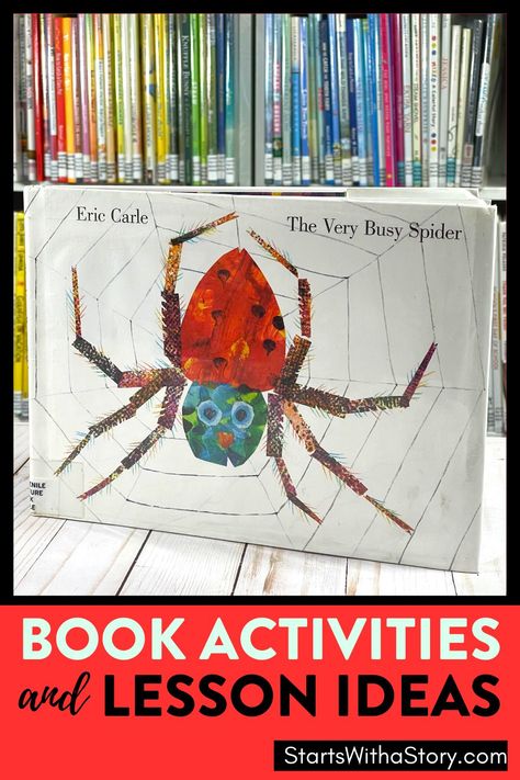 Hey elementary teachers! The picture book The Very Busy Spider by Eric Carle is a quality read aloud to share with your 1st, 2nd and 3rd grade students. We at the Clutter-Free Classroom knew we had to add it to our Starts With a Story collection, which is a library of book companions that are filled with fun lesson ideas, teaching tips and worksheets. Teachers have everything they need to deliver fun and engaging reading lessons! Learn about this book and the related printable activities! Diary Of A Spider Activities, The Very Busy Spider Activities, Spider Lessons, Genre Activities, The Very Busy Spider, Spider Activities, Interactive Read Aloud Lessons, Social Emotional Learning Lessons, Writing Lesson Plans