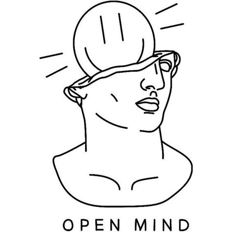 Open Mind Open Mind Drawing, Open Your Mind Tattoo, Open Minded Tattoo, Open Mind Tattoo, Tattoos Stencil, Drawings For Kids, Small Chest Tattoos, Inkbox Tattoo, Chest Tattoos