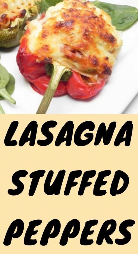 Lasagna-Stuffed Peppers - TASTYDONE Leftover Lasagna, Lasagna Stuffed Peppers, Can Tomato Sauce, Lasagna Noodles, Dried Basil, Mild Italian Sausage, No Noodle Lasagna, Canned Tomato Sauce, Green Bell Peppers