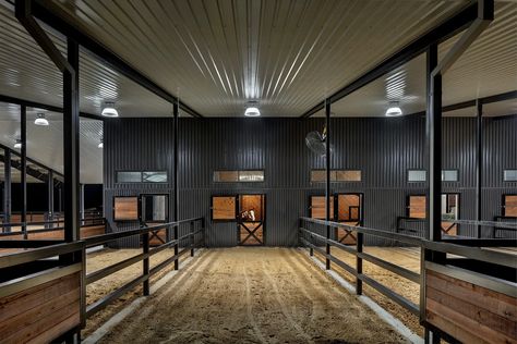 Horse Arena Ideas, Luxury Horse Stalls, Horse Barn Interior, Equine Stables, Dream Barn Stables, Dutch Doors Exterior, Barn Windows, Dream Ranch, Barn Layout