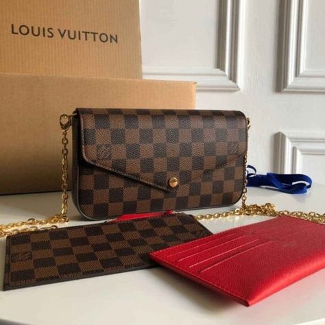 💐"NEW  3 IN 1  BROWN  Damier Azur BAG  " Small Louis Vuitton Bag, Luxury Iphone Cases, Lv Pochette, Vintage Crossbody Bag, Tan Bag, Large Crossbody Bags, Brown Crossbody Bag, Leather Camera Bag, Beige Bag