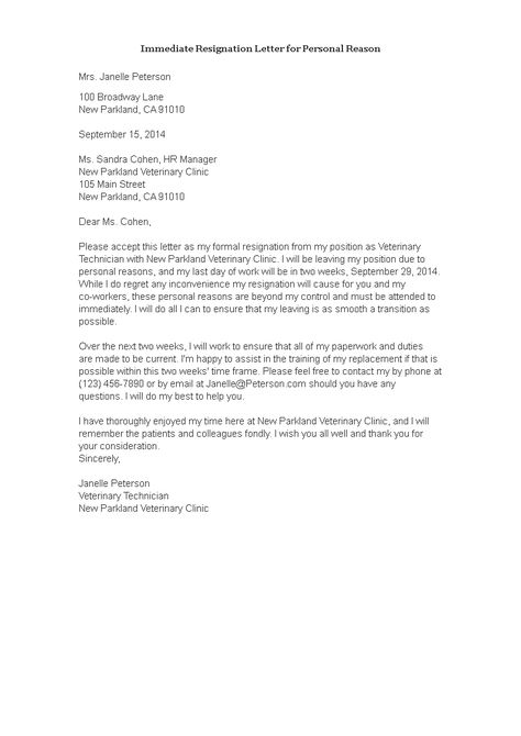 Immediate Resignation Letter, Teacher Resignation Letter, Short Resignation Letter, Job Resignation Letter, Resume Format For Freshers, A Formal Letter, Resignation Letter Sample, Resignation Letters, Staff Motivation