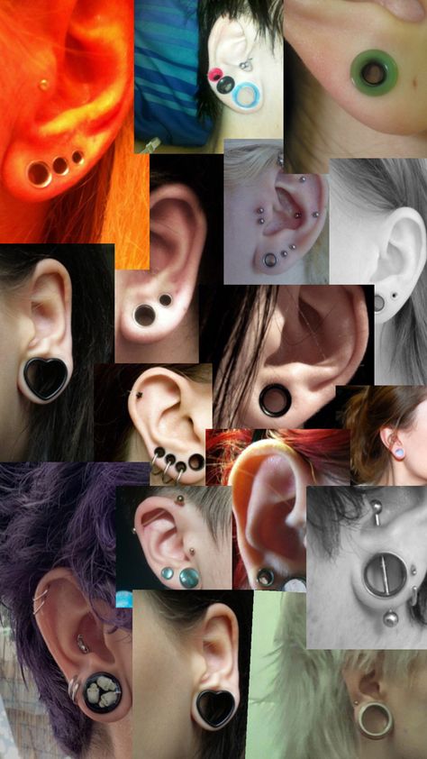 Ear Setup, Piercing Setup, Stretched Ear, Piercing Chart, Diy Minecraft, Cute Emo, Stretched Ears, Piercing Tattoo, Body Mods