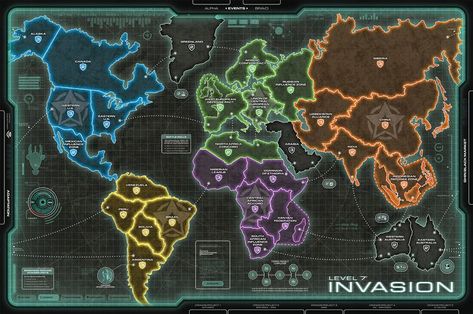 Sci Fi Map, Maps Aesthetic, Advance Technology, Game Map, Apocalypse Character, Gaming Graphics, World Map Design, Imaginary Maps, Fantasy World Map