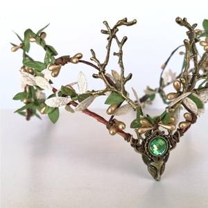 Elven Headpiece, Woodland Tiara, Forest Cottagecore, Crystal Forest, Elf Tiara, Forest Queen, Elf Crown, Boho Tiara, Elven Forest