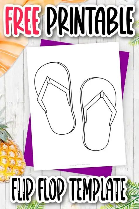 Flip Flop Art Project, Flip Flop Template, Simple Mom Project, Umbrella Template, Flower Templates Printable Free, Palm Sunday Crafts, Flip Flop Craft, Fun Invitation, Sun Crafts