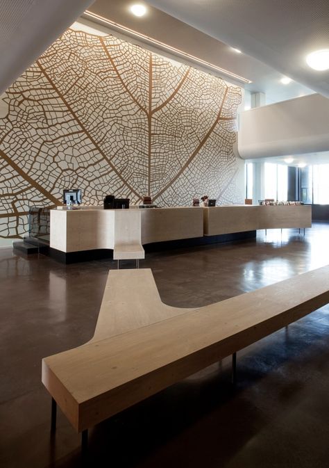 Court of Justice Hasselt | J. MAYER H.; Photo: Bieke Claessens | Bustler Hotel Lobby Design, Hotel Lounge, Lobby Interior, Healthcare Design, Lobby Design, Hotel Interiors, Design Hotel, Hotel Interior, Hospitality Design