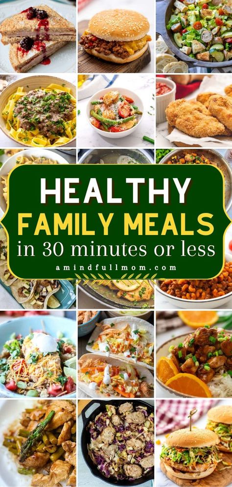 Healthy Family Meals Ready in Less than 30 Minutes, healthy recipes, healthy dinner Meals For A Week, Quick Easy Healthy Meals, Best Healthy Dinner Recipes, Pantry Ingredients, Quick Healthy Dinner, Healthy Family Dinners, Health Dinner, Healthy Family Meals, Health Dinner Recipes