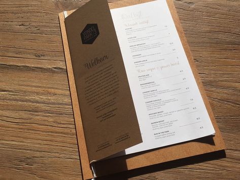 Wood Menu Design, Pizzeria Menu, Menu Cover Design, Menu Sans Gluten, Restaurant Menu Covers, Wood Menu, Menu Design Inspiration, Book Restaurant, Cafe Menu Design