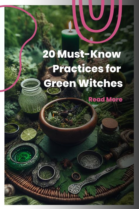 20 Must-Know Practices for Green Witches with an herbal and magical setup. Green Witch Protection Spell, Green Witch Spells Herbal Magic, Green Witch Spells, Green Witch Decor, Green Witch Grimoire, Magical Herbs Witchcraft, Healing Witch, Green Witch Aesthetic, New Moon Intentions