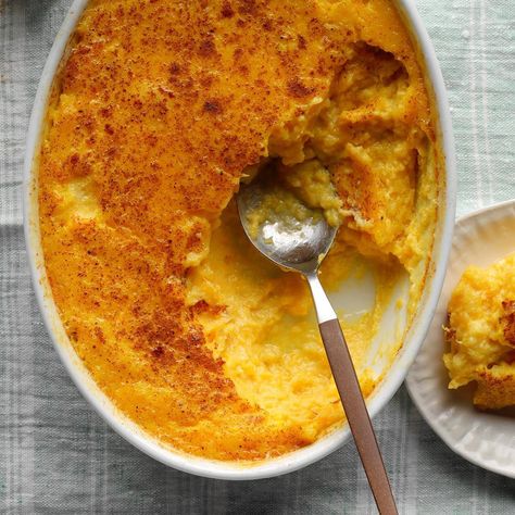 Butternut Squash Custard Squash Custard, Butternut Squash Cinnamon, Candied Sweet Potatoes, Custard Recipes, Butternut Squash Recipes, Sweet Potato Casserole, Squash Recipes, Taste Of Home, Vegetable Dishes