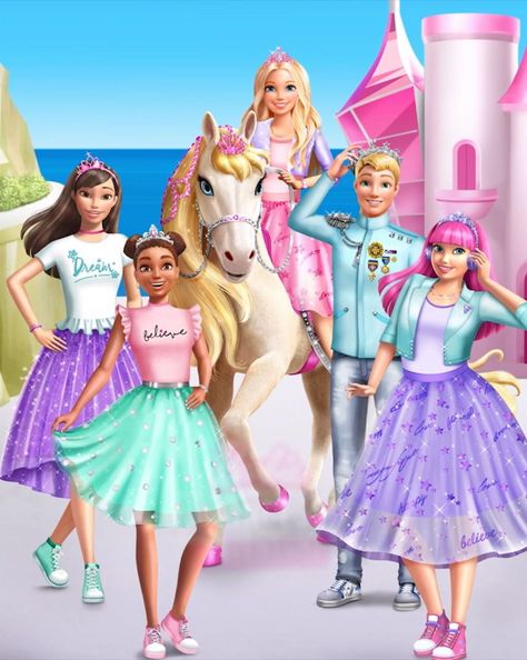 Barbie on Instagram: “Ready for the royal musical event of the summer? 👑 Join the fun with #Barbie Princess Adventure, now streaming on @netflix!” Barbie Princess Adventure, Princess Adventure, Barbie Sets, Princess Movies, Barbie Barbie, Barbie Movie, My Little Pony Characters, Barbie Princess, Netflix Streaming