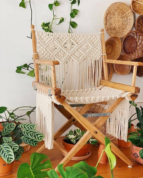 Macrame Furniture, Macrame Door Curtain, Macrame Chairs, Woven Chair, Macrame Wall Hanging Patterns, Macrame Boho, Boho Deco, Modern Macrame, Macrame Ideas