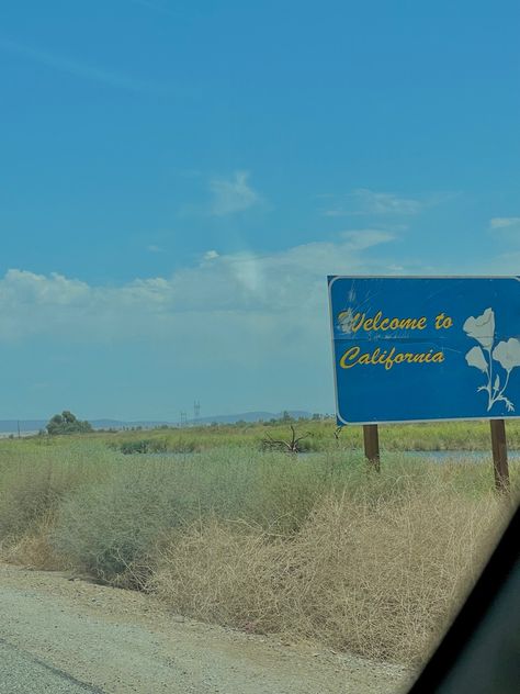 Welcome to California state sign Welcome To California Sign, Welcome To California, California Sign, State Signs, State Street, Street Signs, California State, Digital Photography, Highway Signs