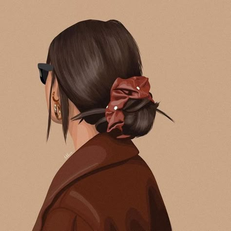 Woman Illustration, Girly Art Illustrations, Girly Art, Scrunchies, Digital Illustration, Art Artist, Iphone Wallpaper, Instagram Profile, Illustration Art